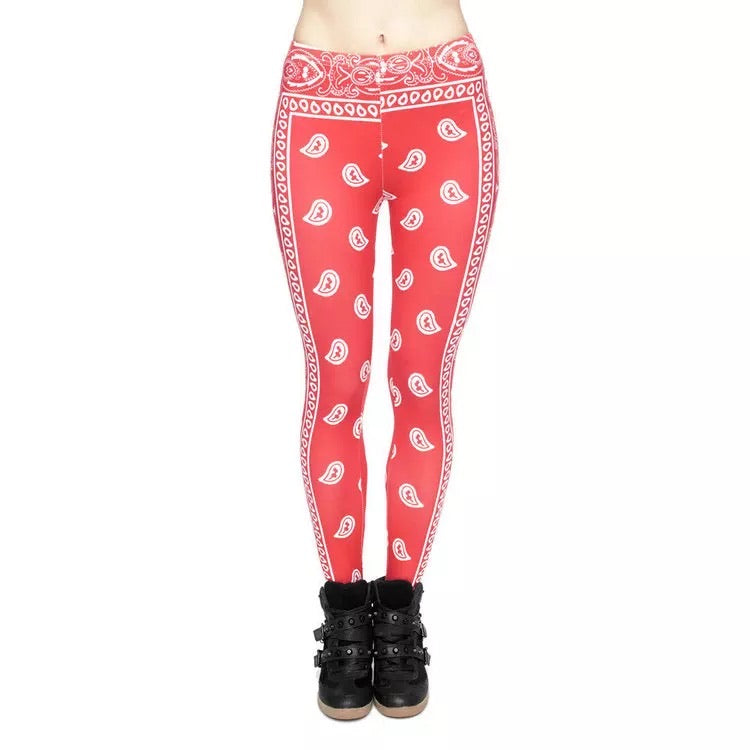 Red Bandana Leggings (One Size)